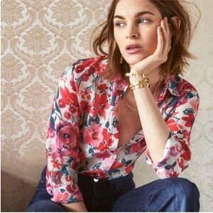 Sezane Pierro Shirt Imprimé Fleur Aquarelle FR36